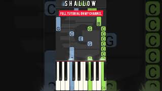 Shallow Piano Tutorial  Bradley Cooper Lady Gaga Cover Song [upl. by Thecla]