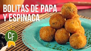 Bolitas de Papa 🥔 y Espinaca  Cocina Fresca [upl. by Chappelka383]