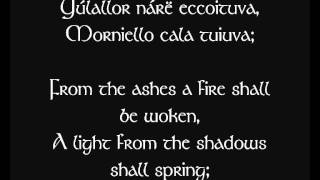 Aragorns Riddle All that is gold does not glitter spoken by me  Quenya language [upl. by Lias]