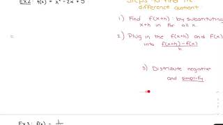 Difference Quotient Practice Problems [upl. by Sherer]