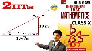 Heights And Distances Exercise 20 Q1 Class X ICSE  IIT JEE [upl. by Lemrahc]