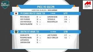 PV Senior Men 1st Grade T20 v Souths 1st Grade T20  MCAI Dixon Homes T20 1st Div Shootout Round 7 [upl. by Kcirderf]