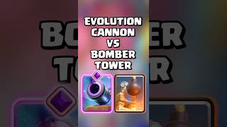 Evolution Cannon VS Bomber Tower 💣🤔 clashroyale shorts [upl. by Ardnahcal224]