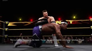 Wwe2k20 wrestling match against velveteen dream by performing velveteen dreams Purple Rainmaker [upl. by Ninel884]