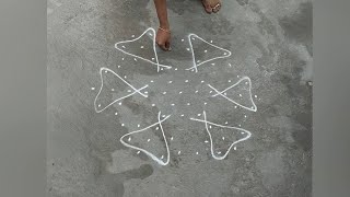 11dots roundshapemelikalamuggulueasychukkalamuggulumuggulapotiMuggulurangolidesignsWyra rangoli [upl. by Nomahs730]