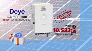 SolarTechro  Invertor Deye Hibrid 10kW Trifazat [upl. by Llenram867]