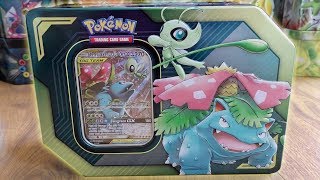 Celebi amp Venusaur GX Tag Team Tin Opening [upl. by Vaclav]