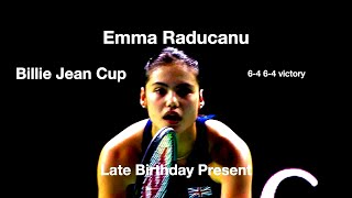 Emma Raducanus Triumphant Return Belated Birthday Victory at Billie Jean King Cup [upl. by Redlac]