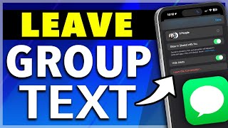 How To Leave a Group Text Message on iPhone [upl. by Nytsirt]