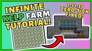 Best 12130 Kelp Farm Tutorial in Minecraft Bedrock ZeroTick FIXED [upl. by Knorring]