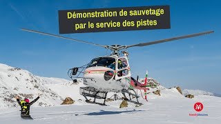 Les Menuires  Démo de sauvetage par le service des pistes [upl. by Llehsem137]