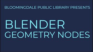 Blender Geometry Nodes [upl. by Brindle]