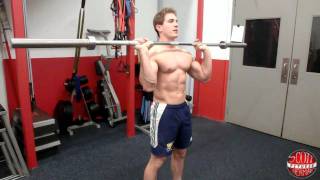 How To Standing StraightBar Military  Overhead Press [upl. by Enoid]