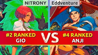 GGST ▰ NITRONY 2 Ranked Giovanna vs Eddventure 4 Ranked Anji High Level Gameplay [upl. by Ellered]