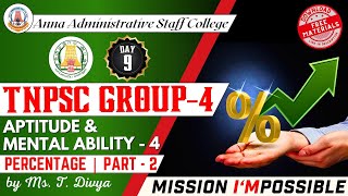 MISSION IMPOSSIBLE  Day 9  Percentage 2  Profit amp Loss Discount GST  Aptitude  Ms T Divya [upl. by Adnat]