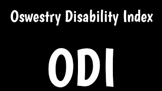 Oswestry Disability Index  Oswestry Low Back Pain Disability Questionnaire [upl. by Nayarb]