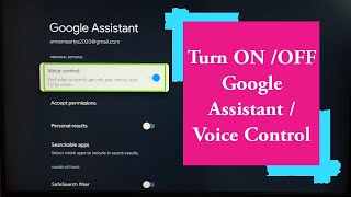 Xiaomi Mi PatchWall OS  How to Turn ON  OFF Voice Control or Google Assistant [upl. by Leelaj]