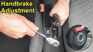 Handbrake Adjustment  Nissan Micra K12 [upl. by Nowyt482]