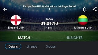 LIVE England U19 VS Lithuania U19 Europe u19 Qualification Ist stage Round [upl. by Jannery]