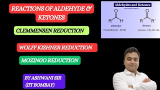 MECHANISM OF CLEMMENSEN amp WOLFF KISHNER REDUCTION II MOZINGO REACTION I ALDEHYDE amp KETONES CHEMISTRY [upl. by Enialb]