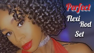 HOW TO Flexi Rod Set on Dry Hair  Design Essentials  Curls on Medium natural Hair  Nino Marie [upl. by Kissiah]