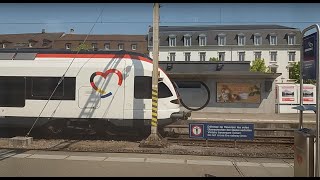 BielBienne  Basel Bâle  Full Journey  Voyage Complet  Mitfahrt [upl. by Akimihs]