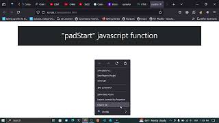 padStart function javascript [upl. by Avert]