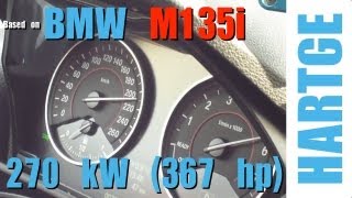 BMW M135i xDrive F20 Test Drive with HARTGE Engine Upgrade 80  200 kmh [upl. by Crispas]