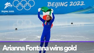 Arianna Fontana wins gold 🇮🇹 Beijing 2022 [upl. by Heppman]