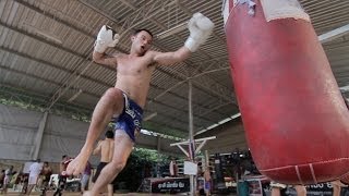 Anthony Starr Muay Thai Training Showcase at Sumalee Boxing Gym Phuket Thailand [upl. by Skinner]