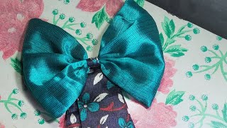 making fabric bow in very easy method hair bowsdiybow bowhairbowtutorial hairbowmakingyoutube [upl. by Jem]