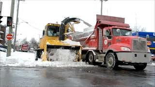 SNOW REMOVAL OPERATION IN LACHINE MONTREAL [upl. by Ky]