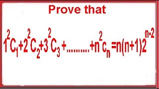 Binomial Theorem Prove that 12C122C232C3………n2Cnnn12n2 [upl. by Bashemeth]