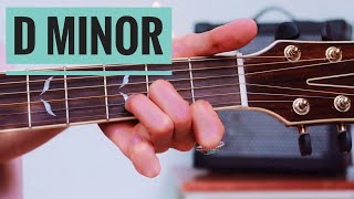 D minor Dm Chord  Beginner Guitar Lesson [upl. by Natloz]