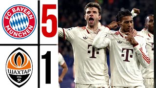 FC BAYERN MUNICH vs SHAKHTAR 51 champions League all Goals and Extended Highlights 2025 [upl. by Auliffe426]