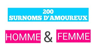 les meilleurs surnoms amoureux [upl. by Vania]