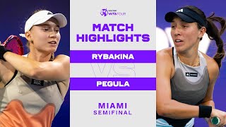 Elena Rybakina vs Jessica Pegula  2023 Miami Semifinal  WTA Match Highlights [upl. by Ahtabbat]