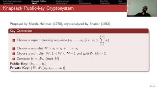 Knapsack PublicKey Cryptosystem [upl. by Arekat]