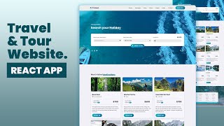 🌋 Create Travel and Tour Website Using ReactJS  React Project 2024 reactjs [upl. by Gabe]