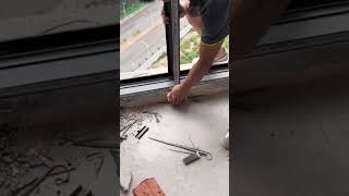 Tightening process for aluminum window gaps [upl. by Rosaline]