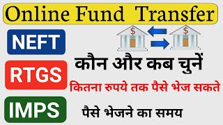 NEFT RTGS amp IMPS Online Fund Transfer  Limit Charges amp timings and in Hindi Tips episode [upl. by Yatnuhs]