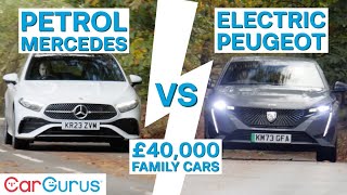 Petrol Mercedes A200 vs Electric Peugeot E308 Same price VERY different cars [upl. by Attlee]