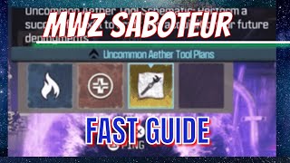 MWZ How to complete SABOTEUR Act 1 Tier 3 Mission [upl. by Nerol626]