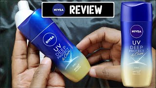 Nivea UV Deep Protect amp Care Gel SPF50 Review [upl. by Dopp269]