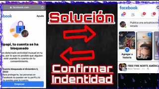 Como desbloquear tu cuenta de Facebook Si te pide Confirmar indentidad 👺 Solución [upl. by Opalina]