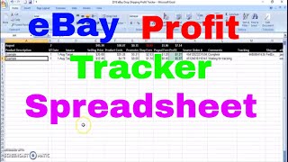 eBay Drop Shipping Profit Tracker Excel Spreadsheet or Google Sheet Monthly Sale by Sale Tracking [upl. by Makell695]