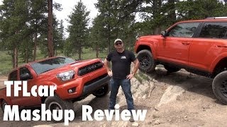 2015 Toyota 4Runner TRD Pro vs Tacoma TRD Pro OffRoad Mashup Review [upl. by Dorahs]