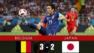 Round of 16 BELGIUM vs JAPAN 32  All Goals amp Extended Highlights  2nd July 2018 [upl. by Bonnice]