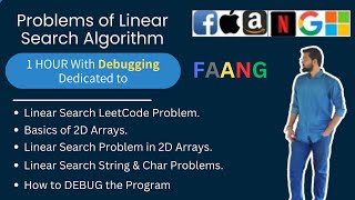 Problems of Linear Search  Search in 2D Array  3Way LeetCode Problem Char Search  DSA for FAANG [upl. by Hathaway]