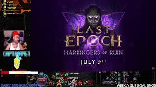 LAST EPOCH  OFFICIAL TEASER TRAILER HARBINGER OF RUIN LIVE REACTION [upl. by Ecela]